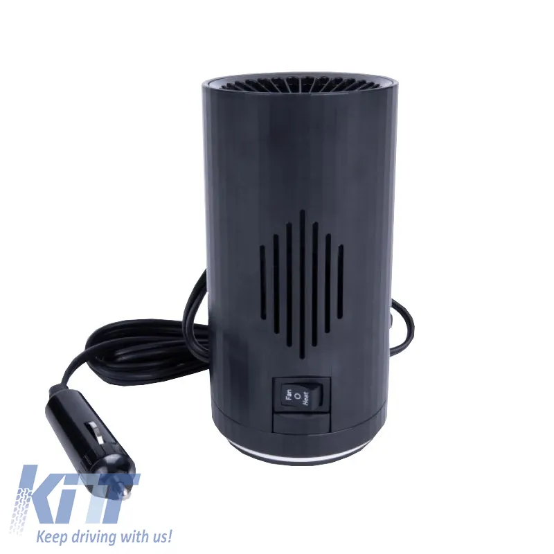 Car Heater / Defroster Plug In Lighter Tube 12 Volt 150 Watt Black Color