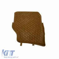 Car Mats 3D from Rubber suitable for Audi Q7 4L 06-15 7 Seats ''Star Diamond'' 5 Pcs Beige-image-6307582