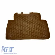 Car Mats 3D from Rubber suitable for Audi Q7 4L 06-15 7 Seats ''Star Diamond'' 5 Pcs Beige-image-6308592