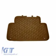 Car Mats 3D from Rubber suitable for Audi Q7 4L 06-15 7 Seats ''Star Diamond'' 5 Pcs Beige-image-6308593