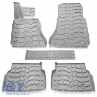 Car Mats 3D from Rubber suitable for BMW 7 F01 09-15 ''Star Diamond'' 5 Pcs Grey-image-6308948