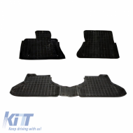 Car Mats 3D from Rubber suitable for BMW X5 E70 07-13, F15 13-18 / X6 E71 07-13, F16 15-19 ''Star Diamond'' 3 Pcs Black