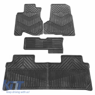 Car Mats 3D from Rubber suitable for Honda CR-V 2 03-07 ''Star Diamond'' 4 Pcs Black