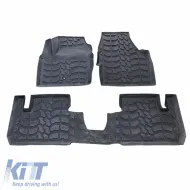 Car Mats 3D from Rubber suitable for Land Rover Freelander 2 2007-2014 ''Star Diamond'' 3 Pcs Black-image-6308728