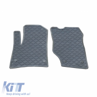 Car Mats 3D from Rubber suitable for Porsche Cayenne 1 (9PA) (02-11) / VW Touareg 1 (7L) (02-10) ''Star Diamond'' 3 Pcs Grey
