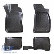 Car Mats 3D from Rubber TPE suitable for Audi A4 1996-2000 Rizline 4 Pcs Black