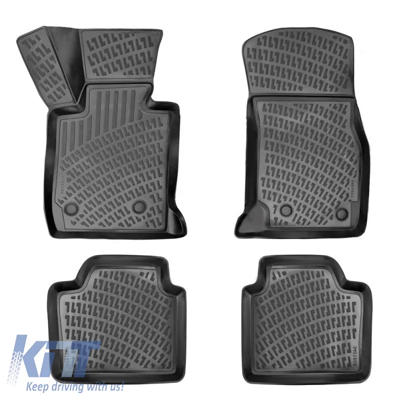 Car Mats 3D From Rubber TPE Suitable for BMW 4 series F32/F33 2013- / F36 Grand Coupe 2014- Black 4 Pieces