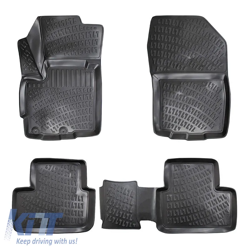 Car Mats 3D from Rubber TPE suitable for Citroen C4 Aircross 2012- / Mitsubishi ASX 2012-2016 Rizline 4 Pcs Black