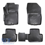 Car Mats 3D from Rubber TPE suitable for Citroen C4 Aircross 2012- / Mitsubishi ASX 2012-2016 Rizline 4 Pcs Black
