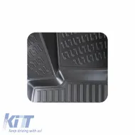 Car Mats 3D From Rubber TPE Suitable for Honda Civic Sedan 2011-2016 Rizline 4 Pcs Black-image-6292053