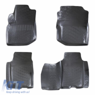 Car Mats 3D From Rubber TPE Suitable for Honda Jazz/ Honda Fit 2007-2014 Rizline 4 Pcs Black