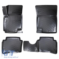 Car Mats 3D From Rubber TPE Suitable for Hyundai I20 2008-2014 Rizline 4 Pcs Black