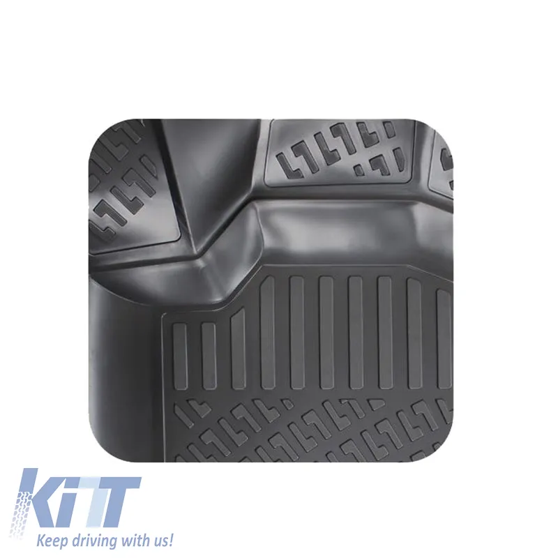 Car Mats 3D from Rubber TPE suitable for Jeep Grand Cherokee 2011 - Rizline 4 Pcs Black