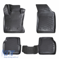 Car Mats 3D from Rubber TPE suitable for Jeep Compass 2017+ Rizline 4 Pcs Black