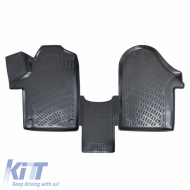 Car Mats 3D From Rubber TPE Suitable for Mercedes Vito W639 03-14 Rizline 3 Pcs Black