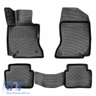 Car Mats 3D From Rubber TPE Suitable for Mercedes C-Class W206 2021+ Rizline 4 Pcs Black