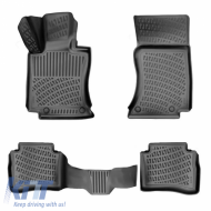 Car Mats 3D From Rubber TPE Suitable for Mercedes E-Class W214 2023 - Rizline 4 Pcs Black