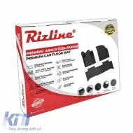 Car Mats 3D From Rubber TPE Suitable for Opel Corsa F 19+, Mokka 19+ / Peugeot 208 19+, 2008 19+ Rizline Premium 4 Pcs Black-image-6318414