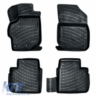 Car Mats 3D From Rubber TPE Suitable for Peugeot 301 2012-/Citroen C-Élysee 2012- Rizline 4 Pcs Black