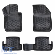Car Mats 3D From Rubber TPE Suitable for Peugeot 308 2013 - Rizline 4 Pcs Black