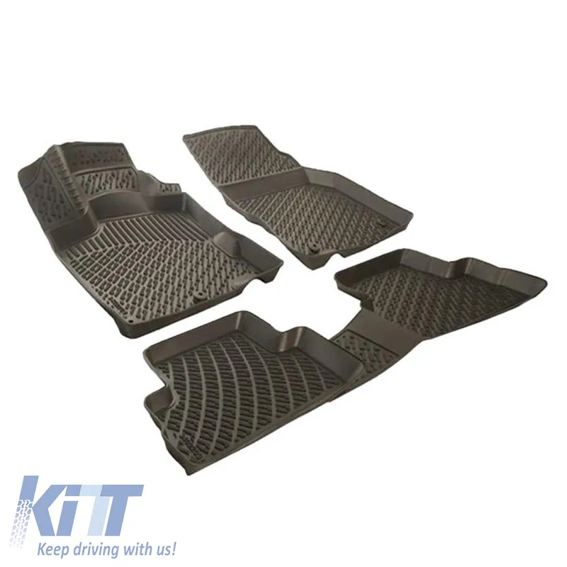 Car Mats 3D from Rubber TPE suitable for Peugeot 308 08-13 RL121086/CITROEN C4 11-16 Rizline 4 Pcs Black
