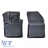 Car Mats 3D From Rubber TPE Suitable for Renault Express Van 2021+ Rizline 2 Pcs Black