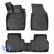 Car Mats 3D From Rubber TPE Suitable for Skoda Enyaq / Audi Q4 E-Tron / Volkswagen Id.4 & Id.5 2020+ / Cupra Tavascan 2023+ Rizline 4 Pcs Black