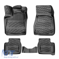 Car Mats 3D From Rubber TPE Suitable for Smart Forfour W453 2014+ Rizline 4 Pcs Black - CGRFMS6037180