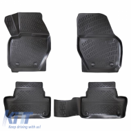 Car Mats 3D from Rubber TPE suitable for Volvo XC-60 09-17/XC-70 2010 - Rizline 4 Pcs Black
