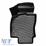Car Mats 3D From Rubber TPE Suitable for VW Golf 7 VII/T-Roc/Leon 5F/Audi A3 8V/Audi Q2/Skoda Karoq Rizline 4 Pcs Black-image-6293402