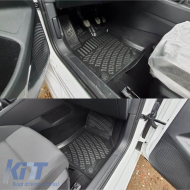 Car Mats 3D From Rubber TPE Suitable for VW Golf VIII (8) 2019+ Manual Transmission Rizline 4 Pcs Black