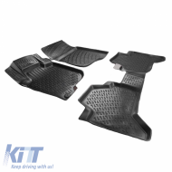 Car Mats 3D From Rubber TPE Suitable for Mitsubishi L200 2005-2018 Rizline 4 Pcs Black