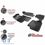 Car Mats 3D From Rubber TPE Suitable for Mercedes-Benz GLE W166 2015-2019 / GLE C292 2015-2019 / ML W166 2011-2019 Rizline 4 Pcs Black