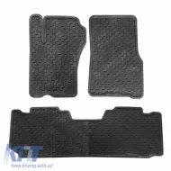 Car Mats 3D suitable for Mercedes-Benz ML-Class W163 97-05 ''Star Diamond'' 3 Pcs Black-image-6307625
