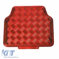 Car Mats Universal Aluminium Red 4 Pcs-image-6295772
