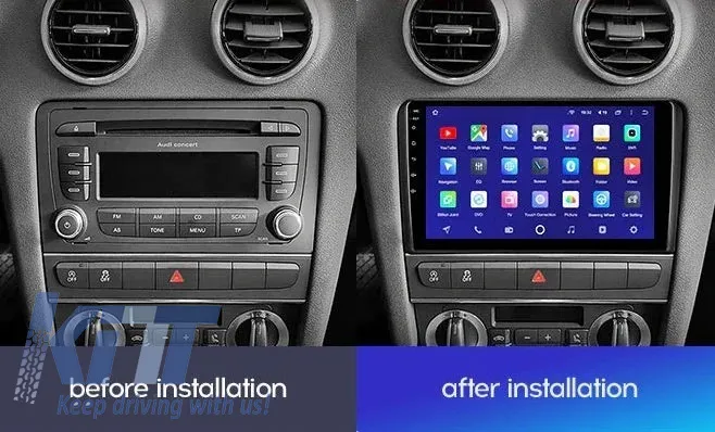 Car Navigation with AI Assistance Teyes CC4 PRO suitable for Audi A3 8P 2004-2013 8+128GB 9.5 QLED, Android 13, 5G, 7.1 DSP, CarPlay
