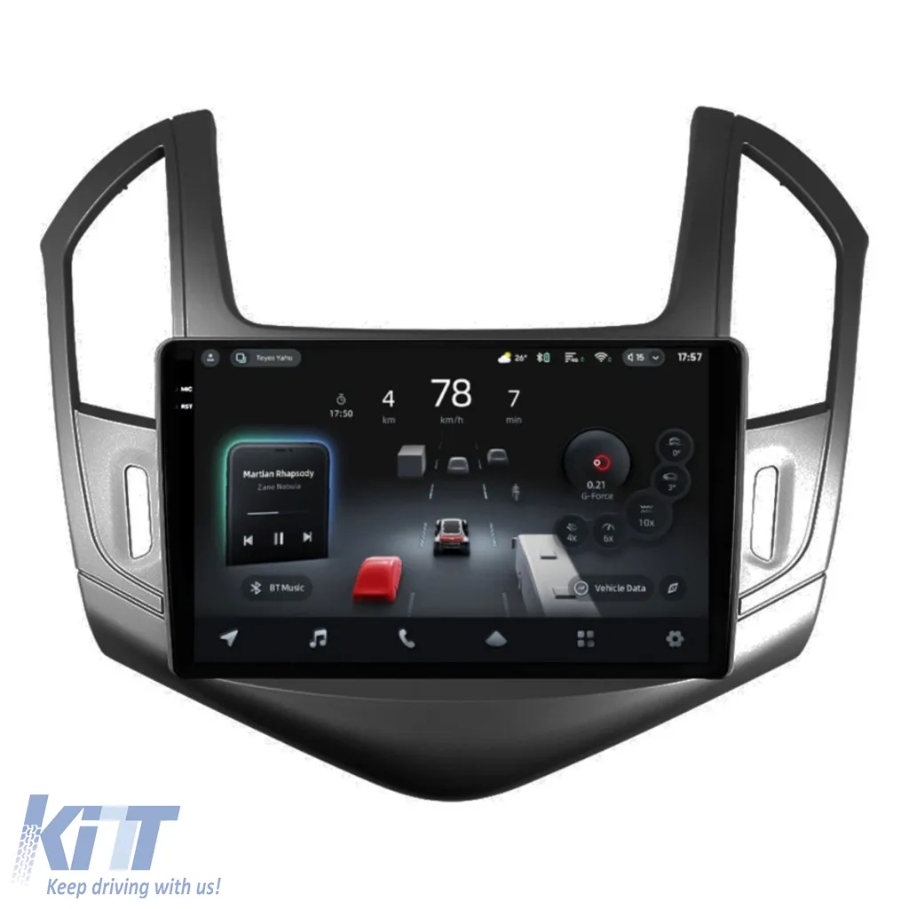 Car Navigation with AI Assistance Teyes CC4 PRO suitable for Chevrolet Cruze J308 2012-2015 8+128GB 9.5 QLED, Android 13, 5G, 7.1 DSP, CarPlay