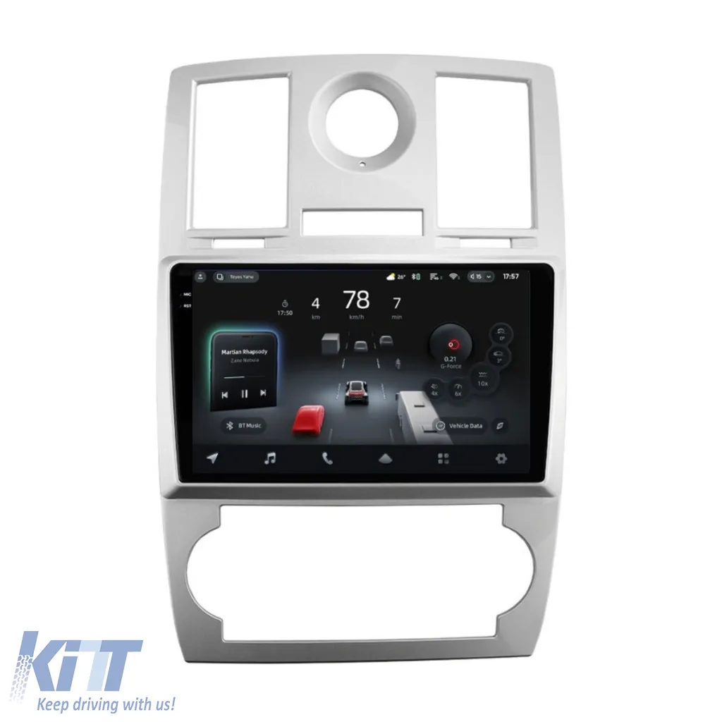 Car Navigation with AI Assistance Teyes CC4 PRO suitable for Chrysler 300C 2004-2011 8+128GB 9.5 QLED, Android 13, 5G, 7.1 DSP, CarPlay