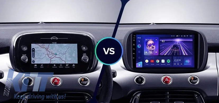 Car Navigation with AI Assistance Teyes CC4 PRO suitable for Fiat 500X 2014-2018 8+128GB 9.5 QLED, Android 13, 5G, 7.1 DSP, CarPlay