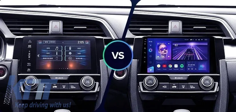 Car Navigation with AI Assistance Teyes CC4 PRO suitable for Honda Civic 10 2015-2020 8+128GB 9.5 QLED, Android 13, 5G, 7.1 DSP, CarPlay