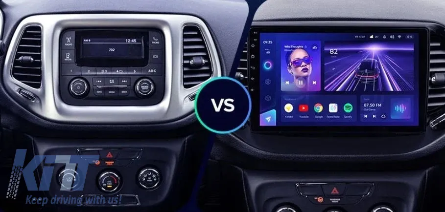 Car Navigation with AI Assistance Teyes CC4 PRO suitable for Jeep Compass 2 2016-2018 8+128GB 10.36 QLED, Android 13, 5G, 7.1 DSP, CarPlay