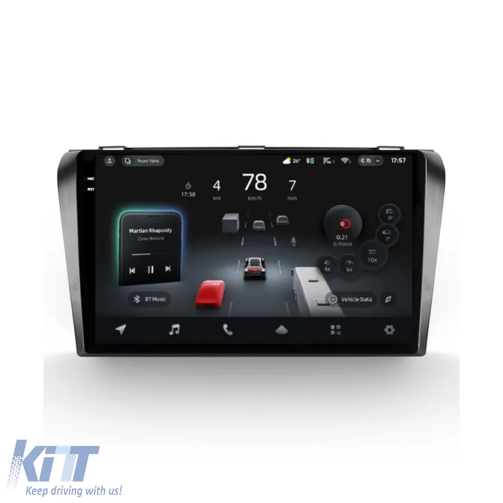 Car Navigation with AI Assistance Teyes CC4 PRO suitable for Mazda 3 I 2003-2009 8+128GB 9.5 QLED, Android 13, 5G, 7.1 DSP, CarPlay