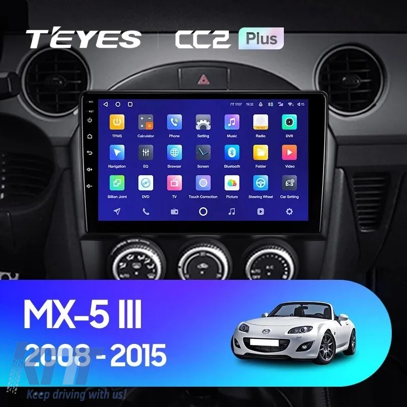 Car Navigation with AI Assistance Teyes CC4 PRO suitable for Mazda MX-5 III NC 2008-2015 8+128GB 9.5 QLED, Android 13, 5G, 7.1 DSP, CarPlay