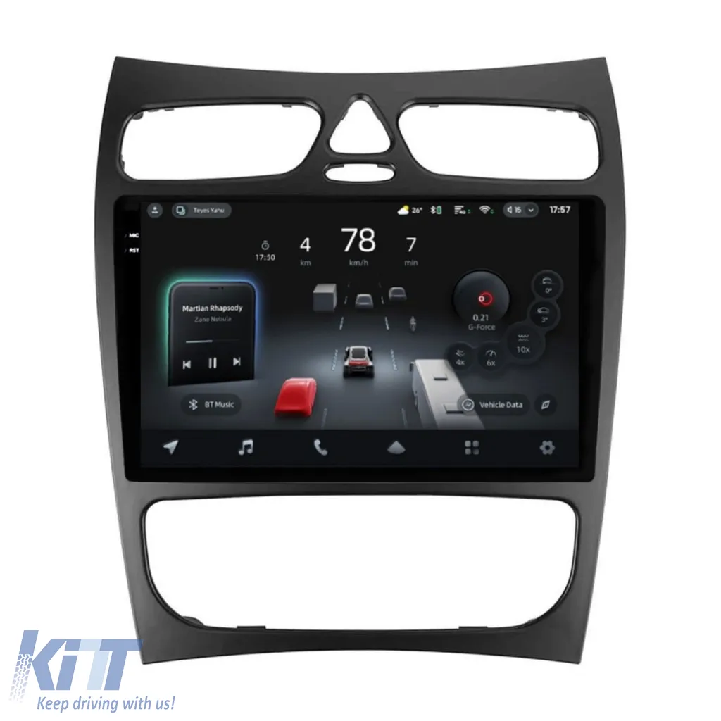 Car Navigation with AI Assistance Teyes CC4 PRO suitable for Mercedes-Benz SLK Class R171 2004-2011 8+128GB 9.5 QLED, Android 13, 5G, 7.1 DSP, CarPlay