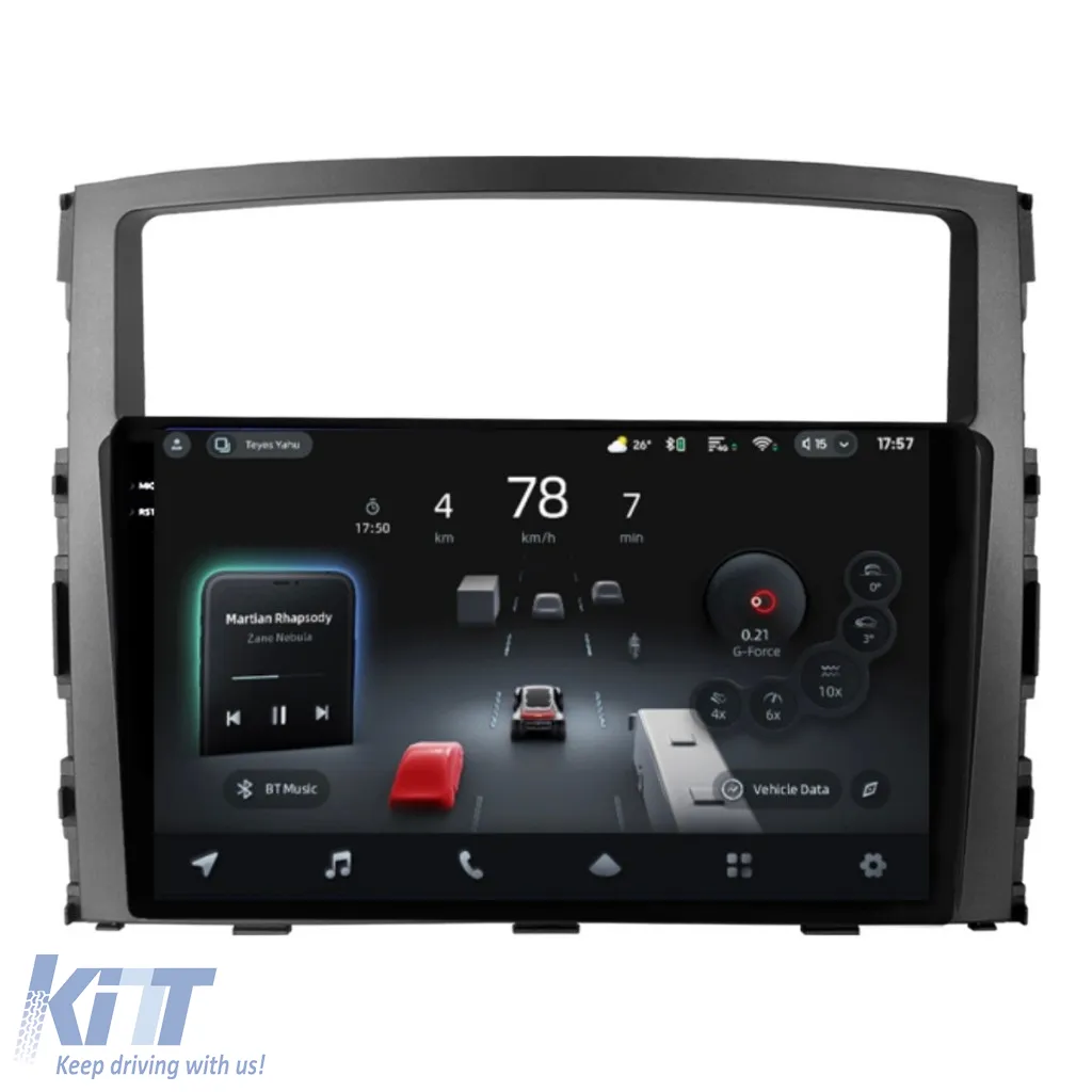 Car Navigation with AI Assistance Teyes CC4 PRO suitable for Mitsubishi Pajero 4 V90 2006-2014 8+128GB 9.5 QLED, Android 13, 5G, 7.1 DSP, CarPlay