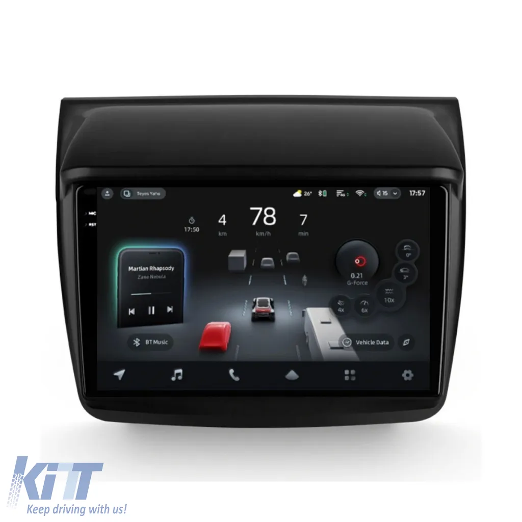 Car Navigation with AI Assistance Teyes CC4 PRO suitable for Mitsubishi Pajero Sport 2 2008-2016 8+128GB 9.5 QLED, Android 13, 5G, 7.1 DSP, CarPlay