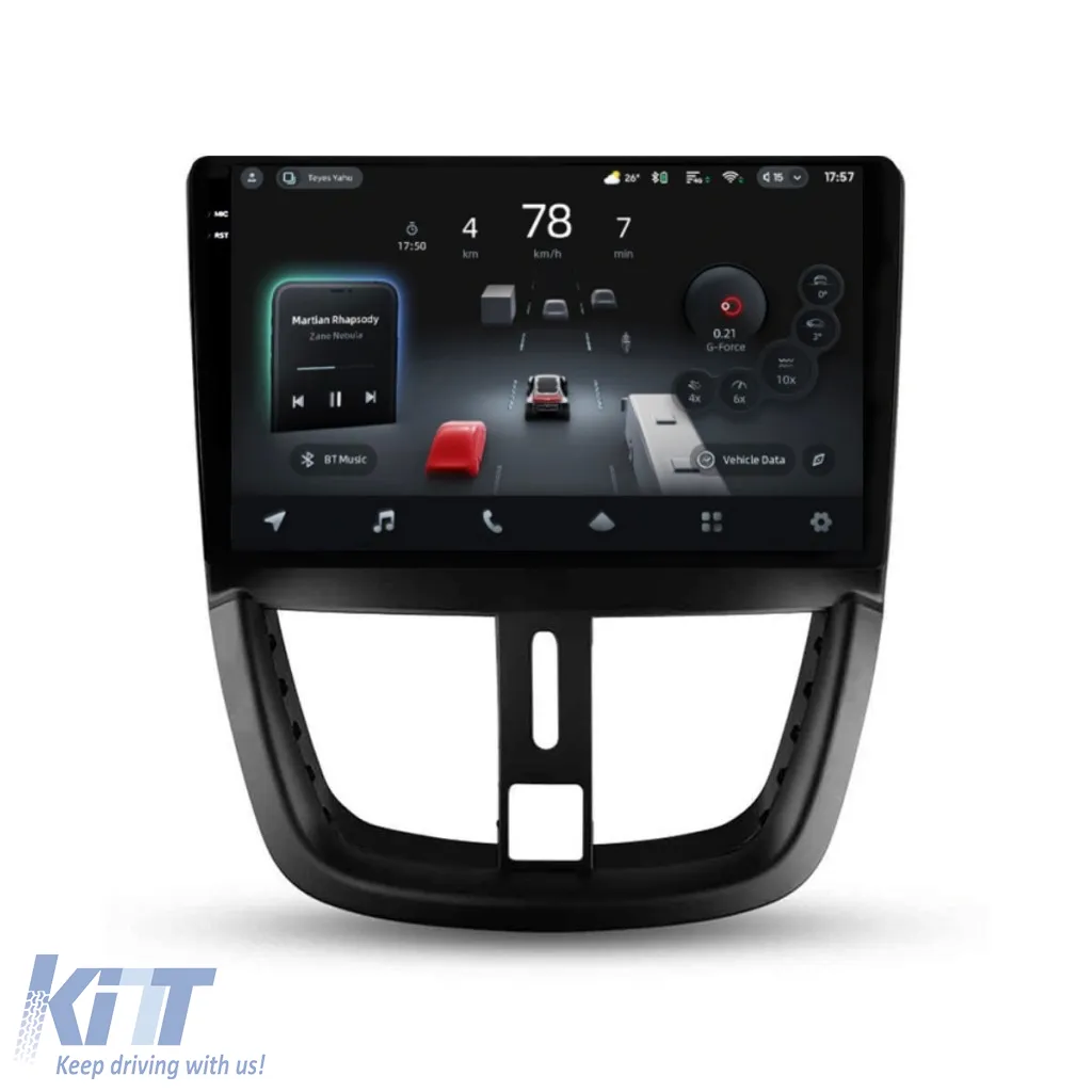 Car Navigation with AI Assistance Teyes CC4 PRO suitable for Peugeot 207 2006-2015 8+128GB 9.5 QLED, Android 13, 5G, 7.1 DSP, CarPlay