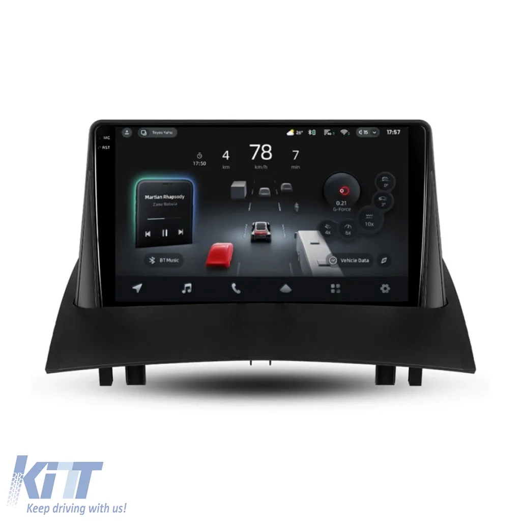 Car Navigation with AI Assistance Teyes CC4 PRO suitable for Renault Megane 2 2002-2009 8+128GB 9.5 QLED, Android 13, 5G, 7.1 DSP, CarPlay