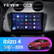 Car Navigation with AI Assistance Teyes CC4 PRO suitable for Seat Ibiza 5 2017-2020 8+128GB 9.5 QLED, Android 13, 5G, 7.1 DSP, CarPlay