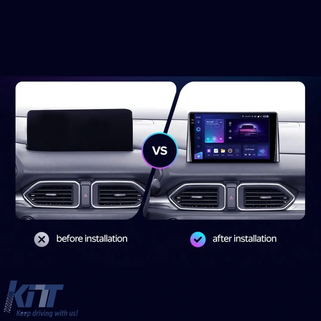 Car Navigation with AI Assistance Teyes CC4 PRO suitable for Mazda CX-5 2017-2023 8+128GB 9.5 QLED, Android 13, 5G, 7.1 DSP, CarPlay